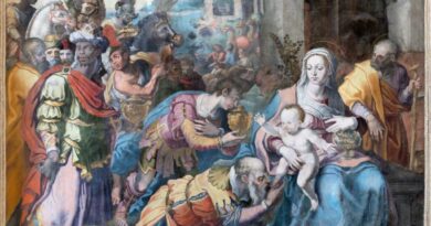Affresco dei Tre Magi di ignoto pittore manierista (1570 - 1575) Chiesa di San Giovanni a Carbonara